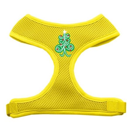 UNCONDITIONAL LOVE Swirly Christmas Tree Screen Print Soft Mesh Harness Yellow Large UN920688